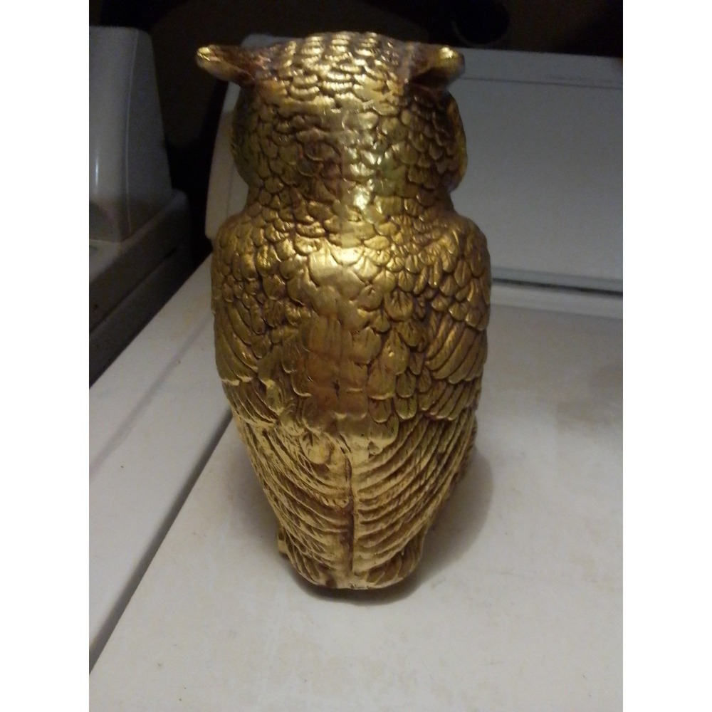 VTG Lenwil Ardalt Original Japan MCM Beautiful Gold Owl w Blue Eyes Marked 6778 - Picture 8 of 10